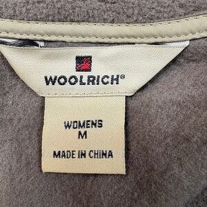 Woolrich Womens Fleece Vest Gray Full Zip Mock Neck‎ Size Medium Casual Outdoor